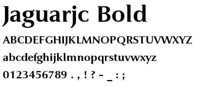 JaguarJC Bold font